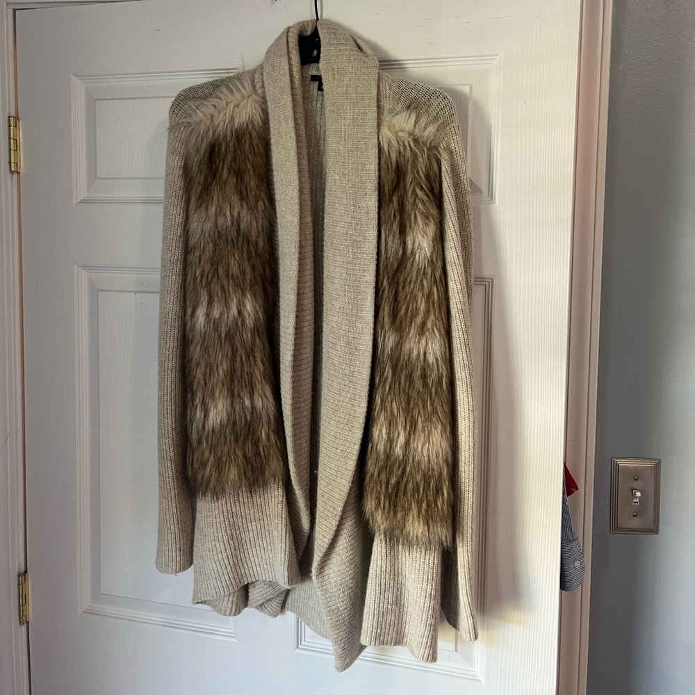 Ann Taylor fur sweater